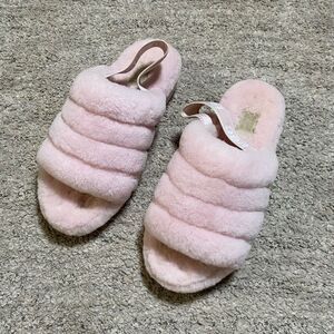 Ugg Fluff Yeah Light Pink Women’s Shearling Sandal Slippers